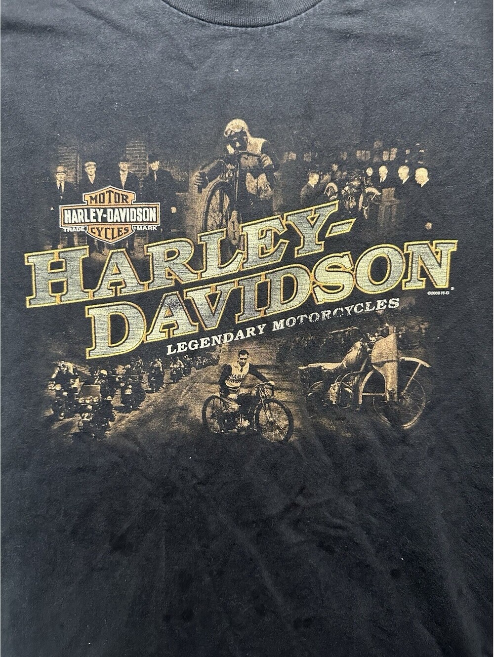 Vintage Harley Davidson Hollywood California Eagle Biker T Shirt USA L Sun Faded